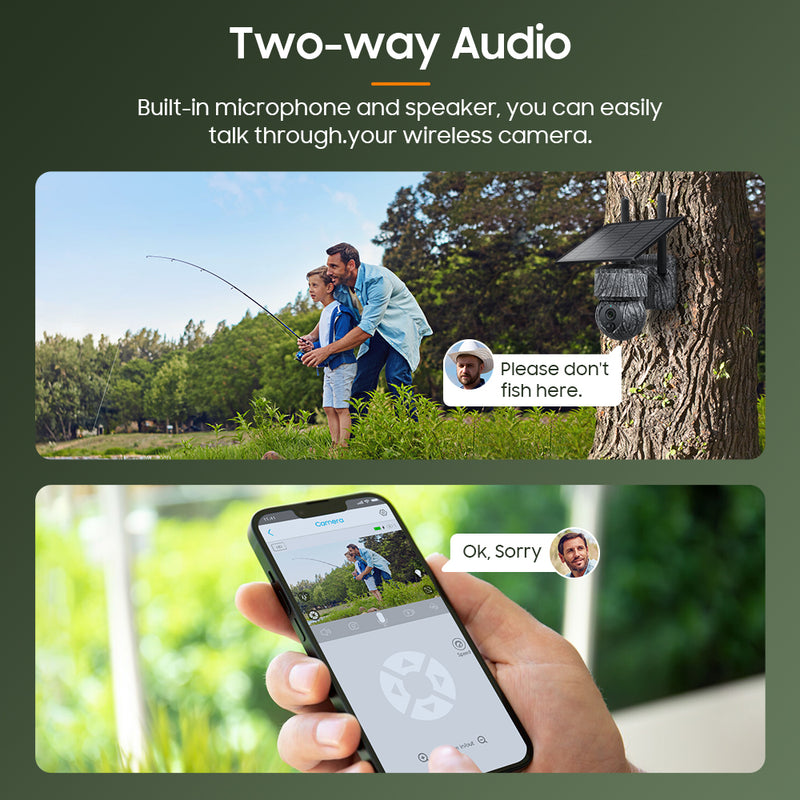Load image into Gallery viewer, 2K HD 3MP  CamouflageSolar Security  Camera  wireless 4G / WIFI