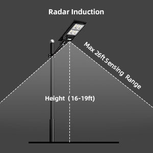 120w solar street light install height