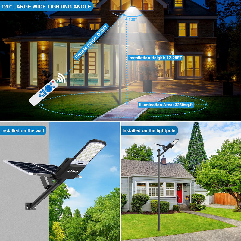 Load image into Gallery viewer, 1600W Solar parking lot lights 40,000 lumens