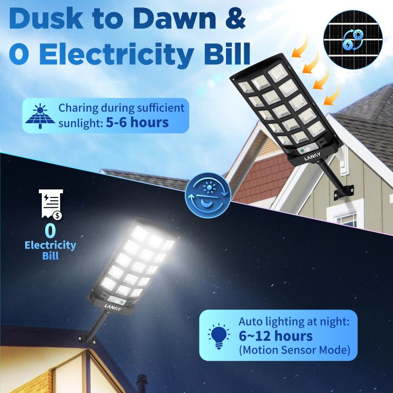 Load image into Gallery viewer, 60W 90W Solar Outdoor Dusk to Dawn Lights with Remote Control