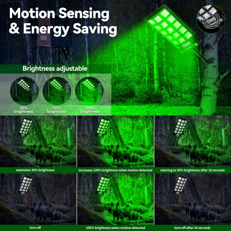 Load image into Gallery viewer, Solar Green Feeder Light for Hunting -9,000 lumens (2 Pack)