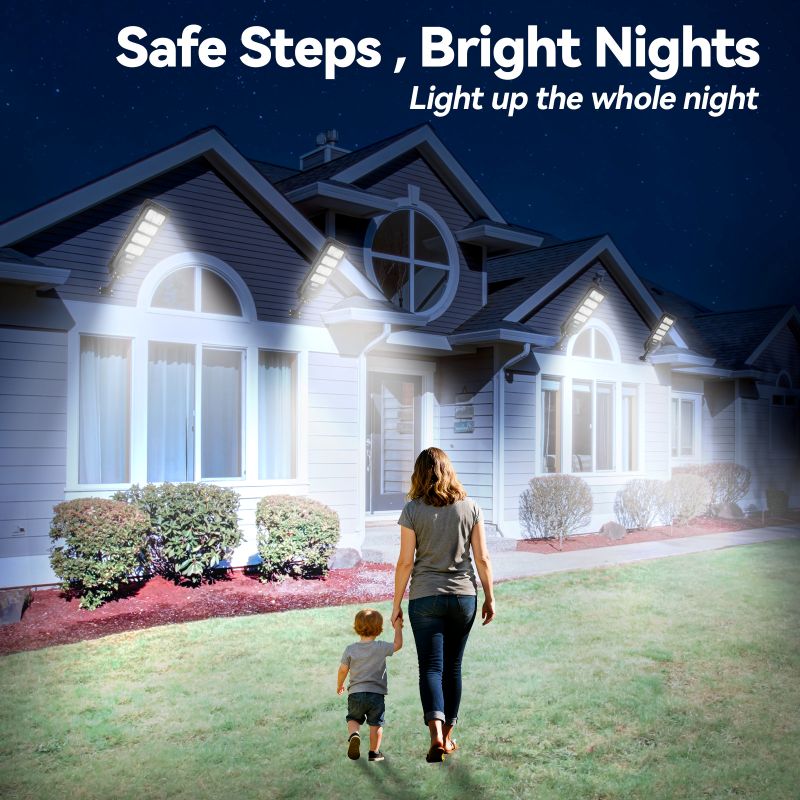 Load image into Gallery viewer, 4 pack 200W solar street lights 25000 lumens