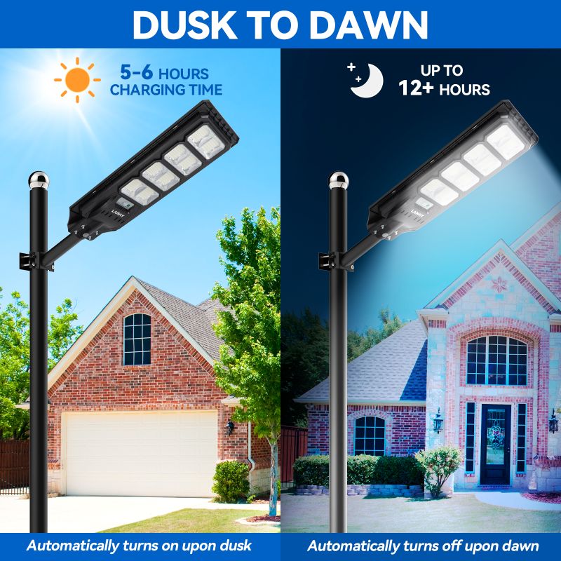 Load image into Gallery viewer, 200W Solar Street Light with pole 16FT/20FT