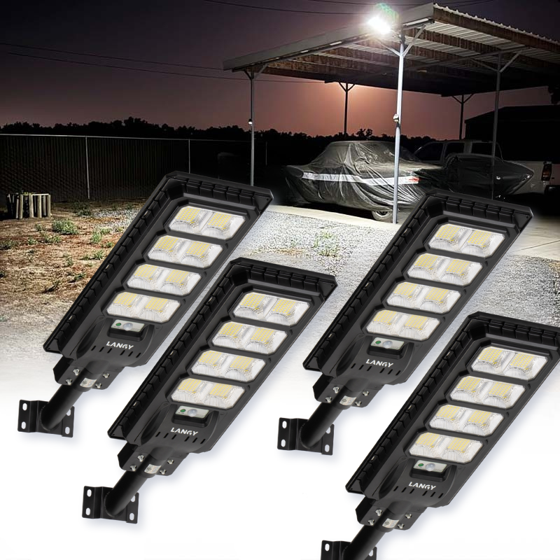 Load image into Gallery viewer, 4 Pack Solar Parking lot lights (bracket included)-25,000 lumens