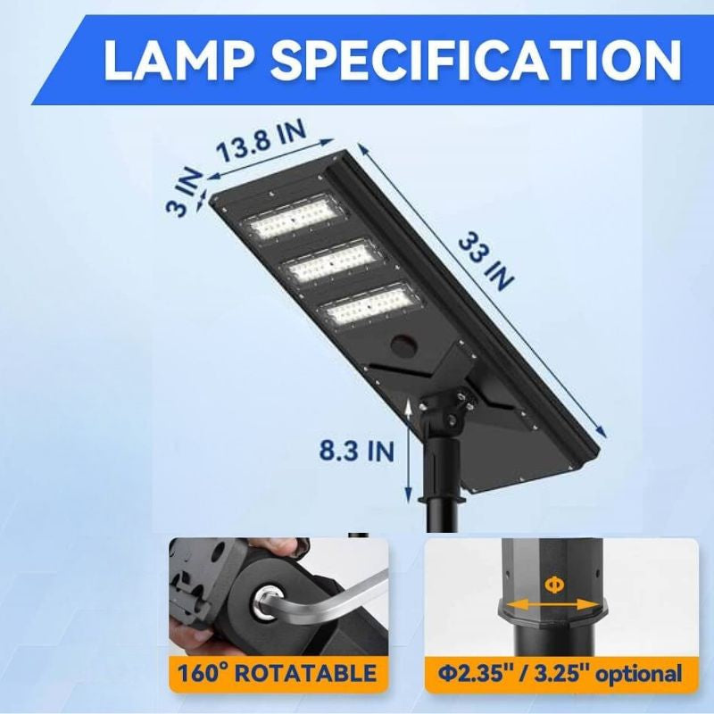 Load image into Gallery viewer, Commerical Solar Power LED Parking Lot Light -50,000 lumens