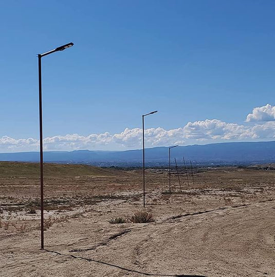 solar stree light install at rural area