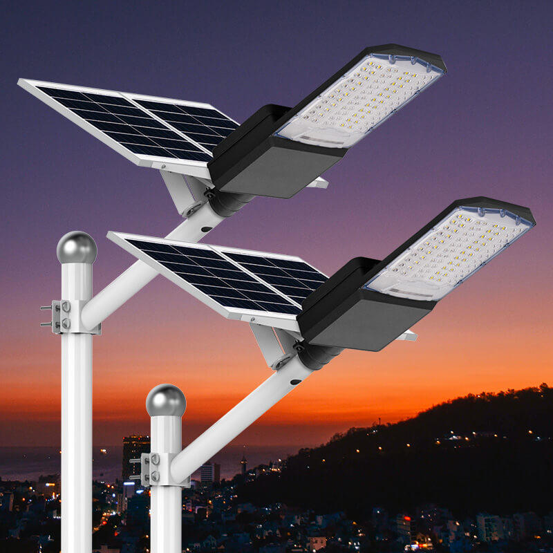 Load image into Gallery viewer, 2 PACK 1200 W solar powered street lights 30000 lumens