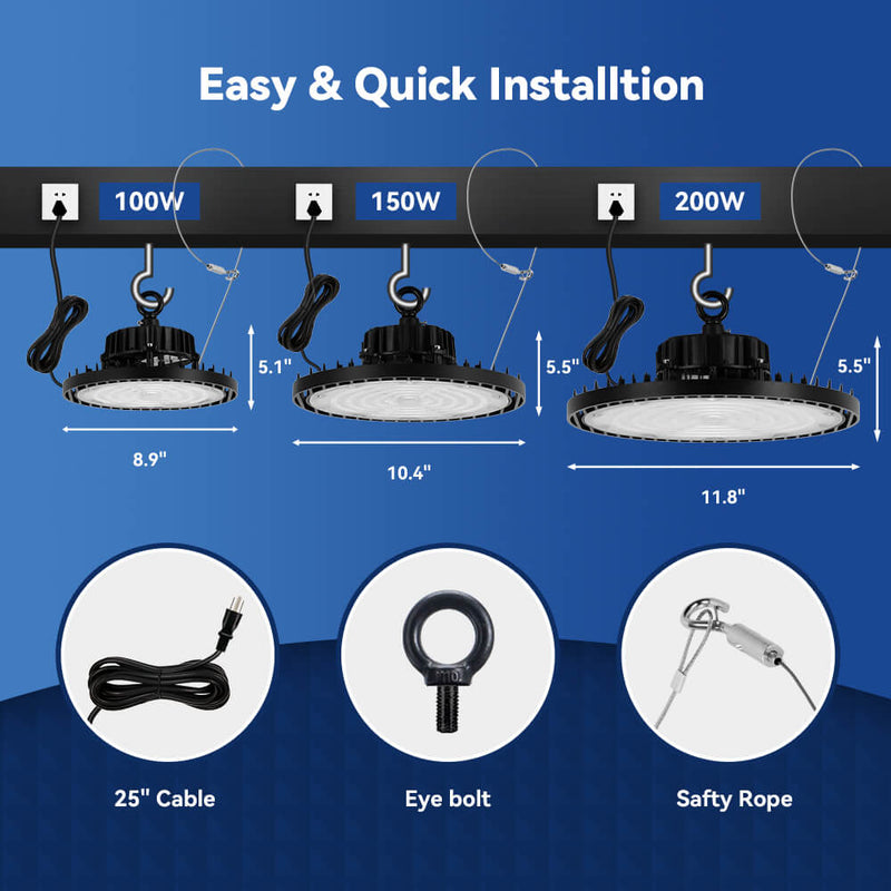 Load image into Gallery viewer, 6 Pack 200W UFO LED high bay light -5000K