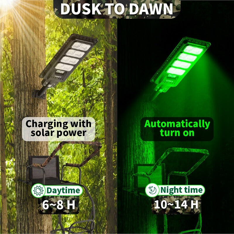 Load image into Gallery viewer, Powereful Solar Green Feeder Light for Hunting-25,000 lumens
