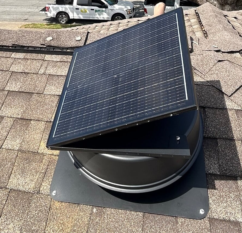 Load image into Gallery viewer, 12" Dual-Power Solar Roof Fan-55W