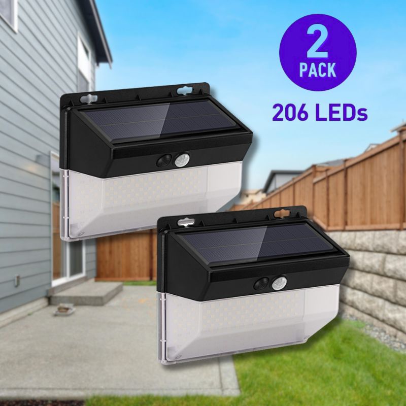 Load image into Gallery viewer, 206 LED Motion Sensor Luster Solar Wall Light