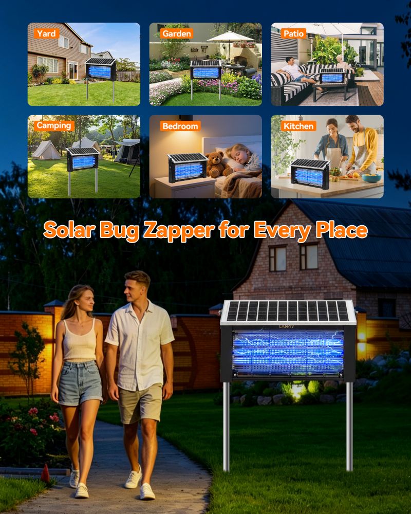 Load image into Gallery viewer, 4500V Commercial Grade Solar Bug Zapper - Heavy Duty Mosquito Killer Pro