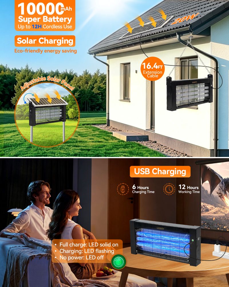 Load image into Gallery viewer, Upgraded Solar Mosquito Killer Lamp