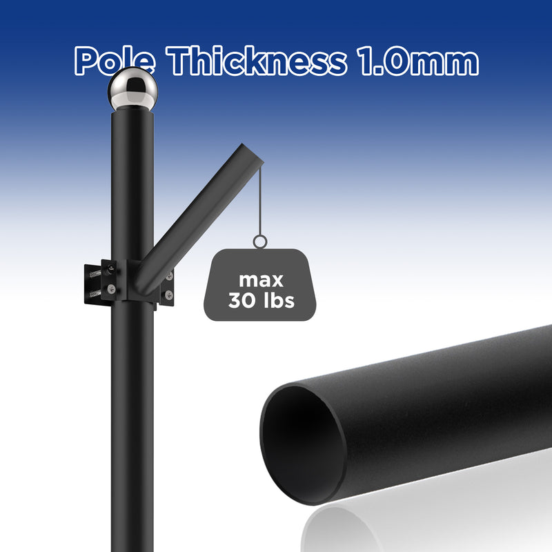 Load image into Gallery viewer, Black Solar street light mounting bracket -2.3" Diameter