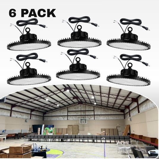 6 Pack 200W UFO LED high bay light -Dimmable