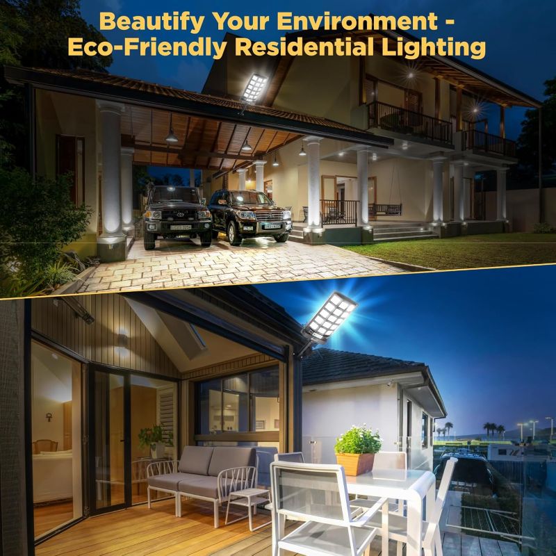 Load image into Gallery viewer, 70W Solar Outdoor Dusk to Dawn Lights with Remote Control-7000 lumens