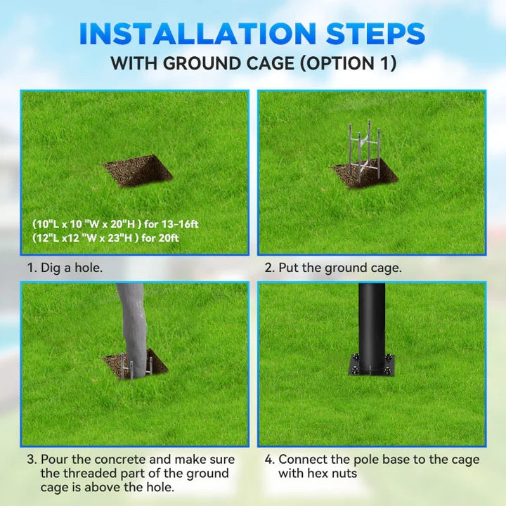 Load image into Gallery viewer, 1500W solar street light with 20ft /16ft pole