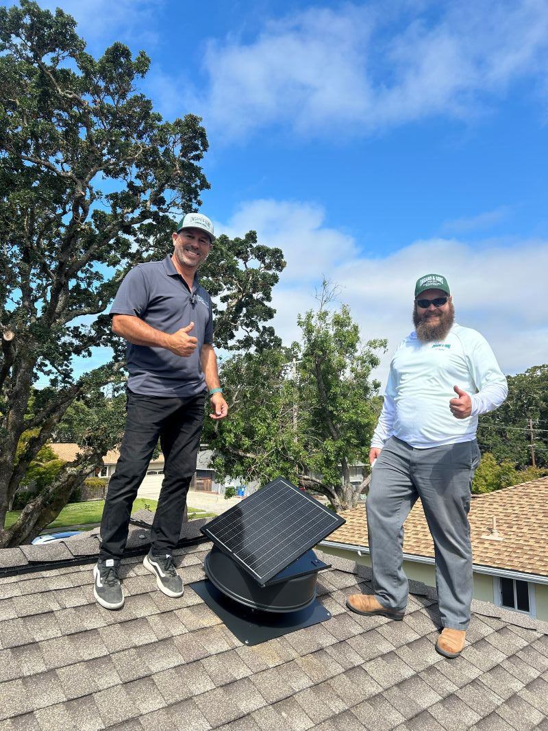 Load image into Gallery viewer, 12" Dual-Power Solar Roof Fan-55W