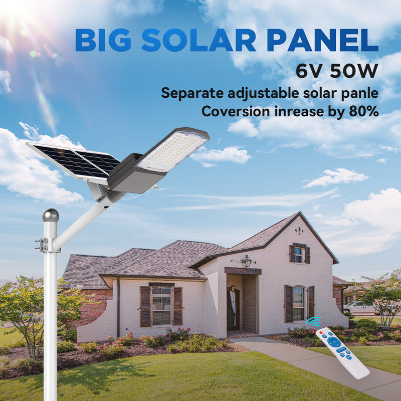 Load image into Gallery viewer, 1200W solar street light with pole -30,000lumens