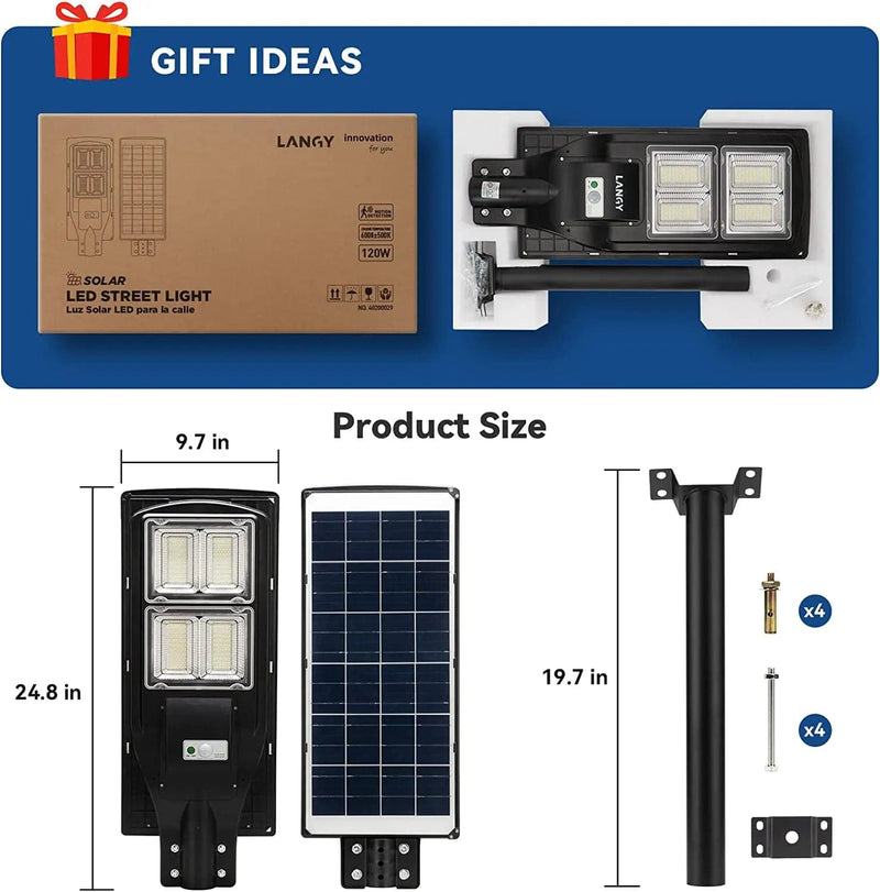 Load image into Gallery viewer, 90W 120W Solar street LED lights -warm white/ white
