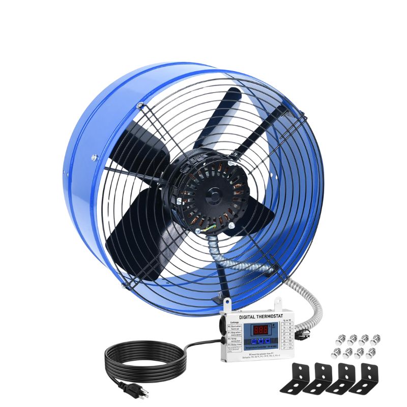 Load image into Gallery viewer, 15 Inch Attic Gable Fan with Thermostat -1300CFM