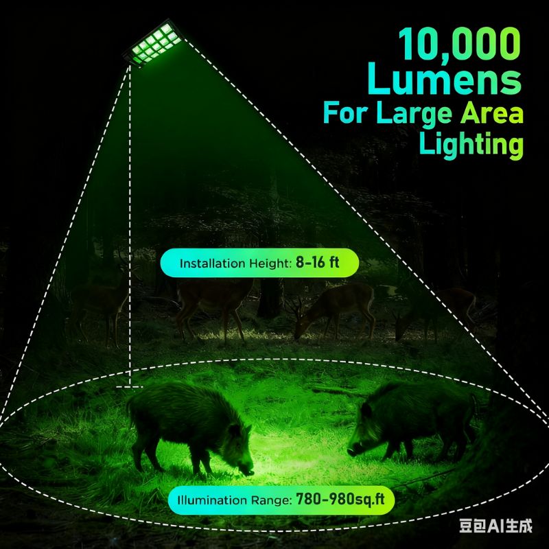 Load image into Gallery viewer, Solar Green Feeder Light for Hunting -10,000 lumens