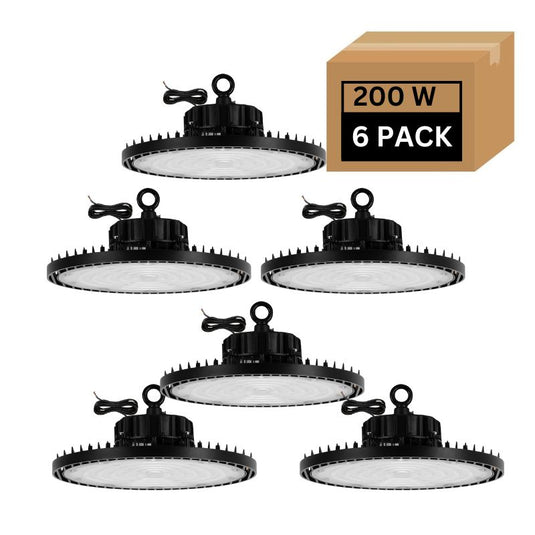 6 Pack 200W UFO LED high bay light -5000K