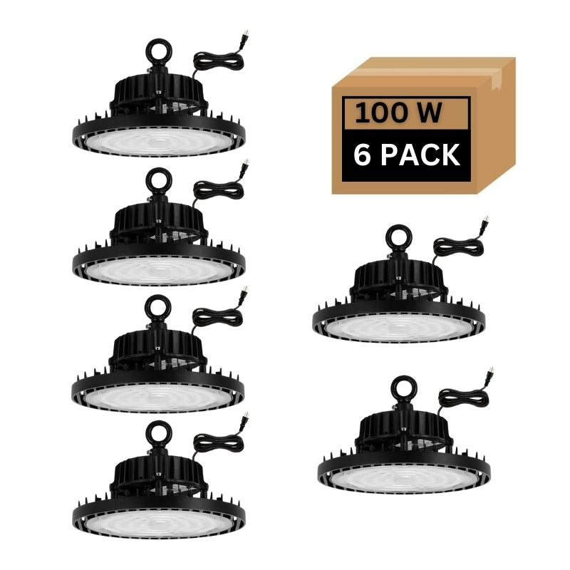 Load image into Gallery viewer, 6 Pack 100 W UFO LED high bay light -5000K
