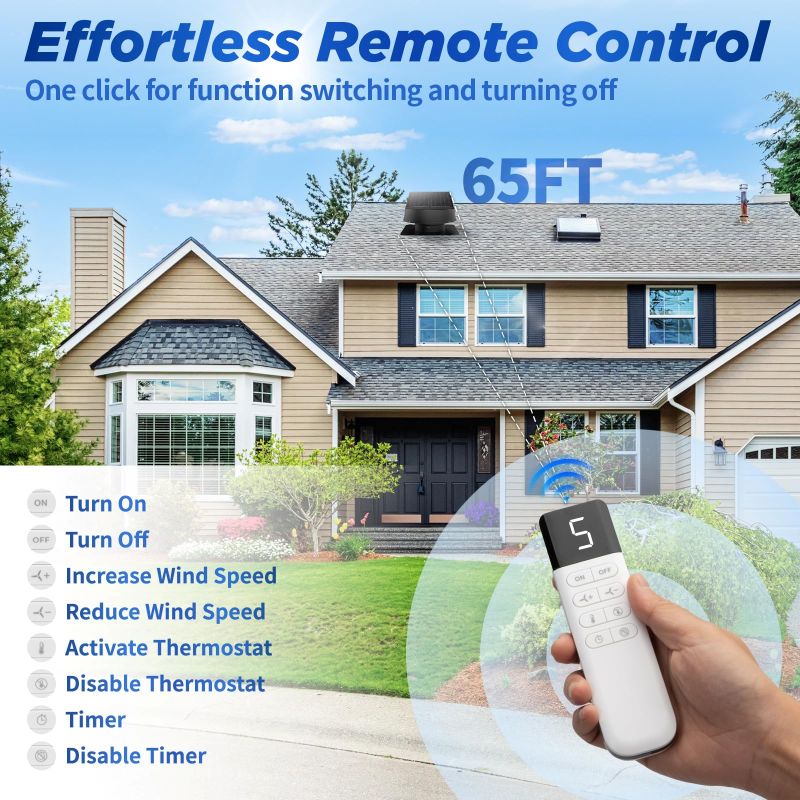 Load image into Gallery viewer, 55W 12" Solar Attic Fan with Smart Power Adapter+Remote