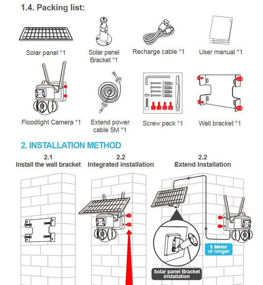 2K HD 4MP  Solar Security  Camera  wireless  WIFI