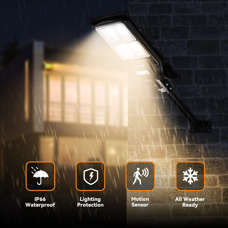 Load image into Gallery viewer, 4 PACK LANGY 120 W solar street lights 3000K warm white