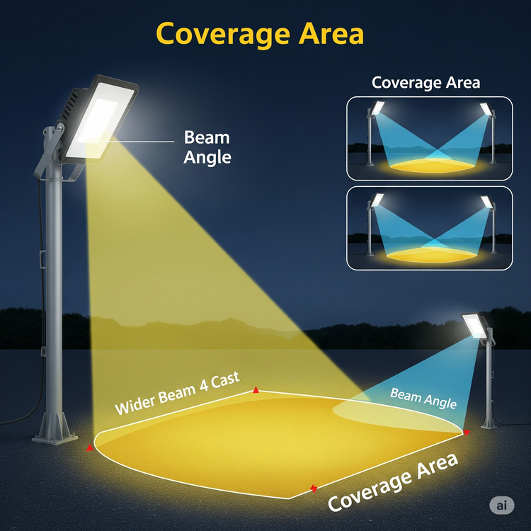 Illuminating Your Space Effectively: Understanding the Coverage Area and Beam Angle of Floodlights