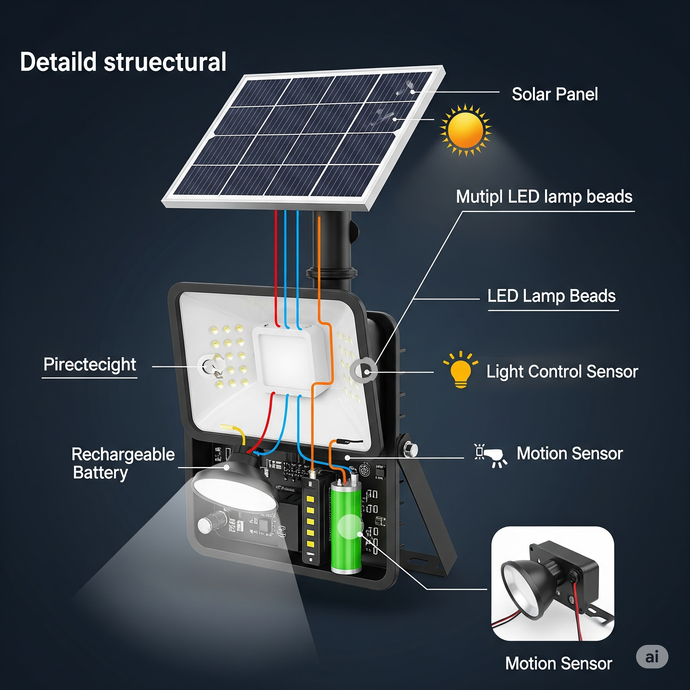 Unveiling the Secrets of Nighttime Illumination: The Core Components of Solar Floodlights
