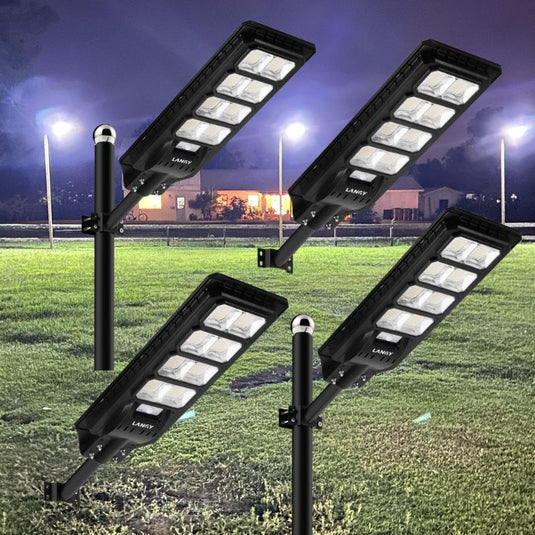 4 pack 200W solar street lights 20000 lumens