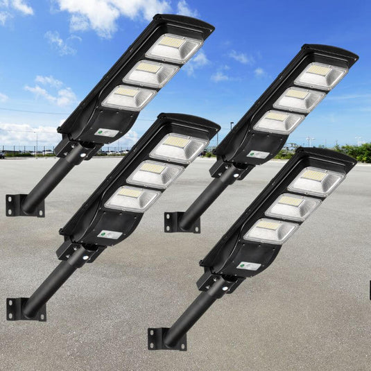 4 Pack 90W solar parking lots lights 9000 lumens (bracket included)