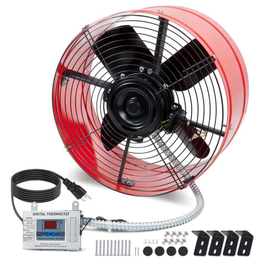 15 Inch Attic Gable Fan with Thermostat -1650CFM