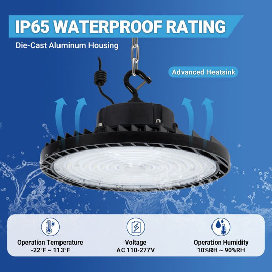 100W LED UFO high bay light-15,000 lumens