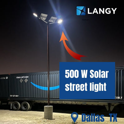 800W solar street light with pole