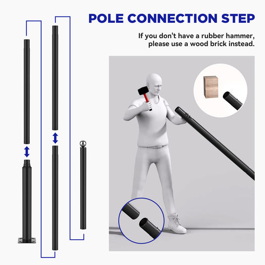 Solar Street Light Split Pole 13FT/16FT/20FT