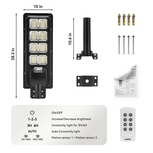 packing list for 200w solar street light