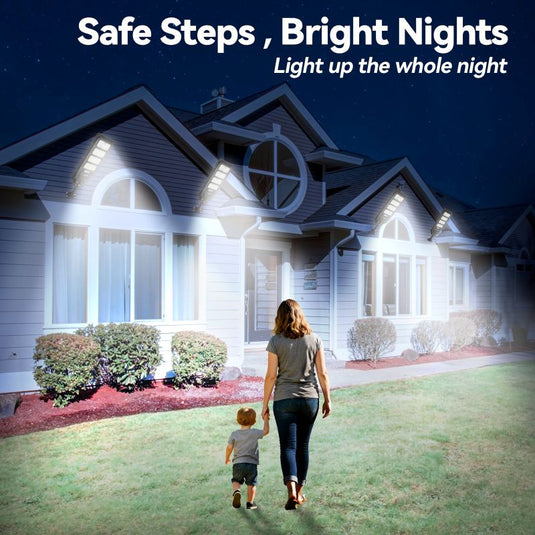 4 pack 200W solar street lights 25000 lumens