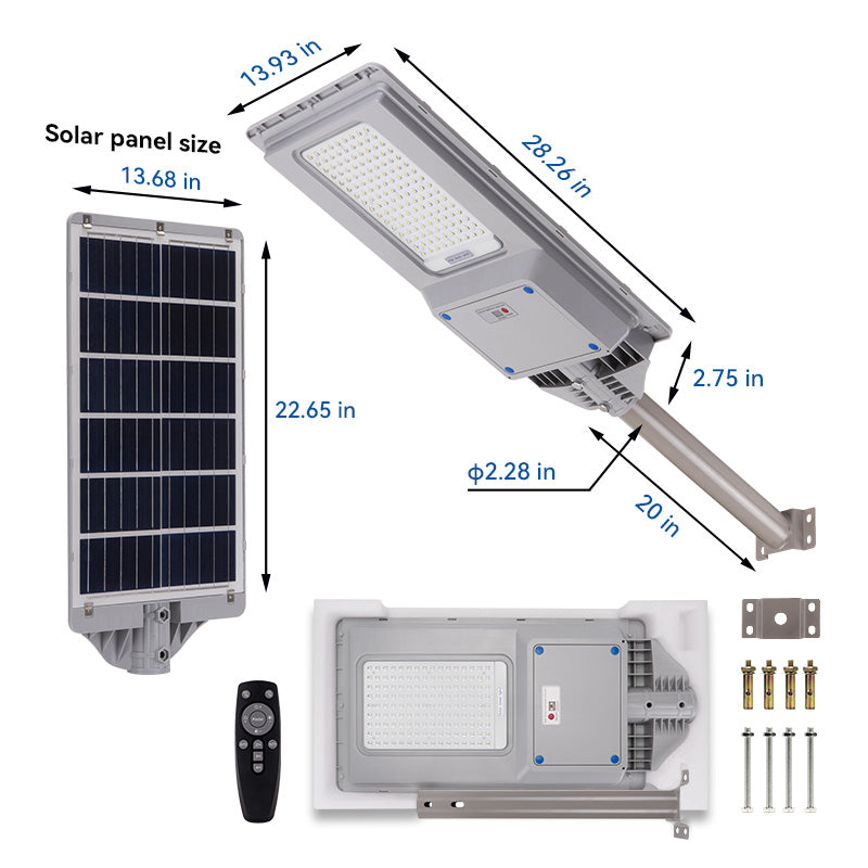 Load image into Gallery viewer, 300 W all in one  solar street light-25,000 lumens

