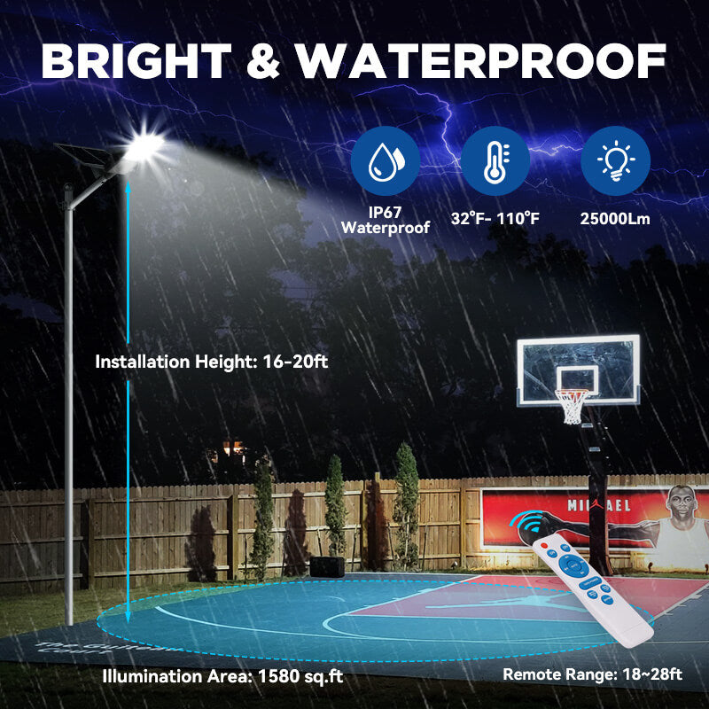 Load image into Gallery viewer, 2 PACK 800 W solar powered street lights 40000 lumens
