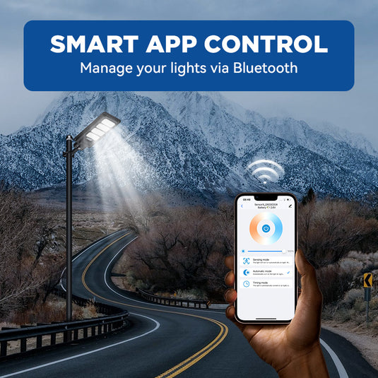 200W solar street lights 20000 lumens -Smart APP Control