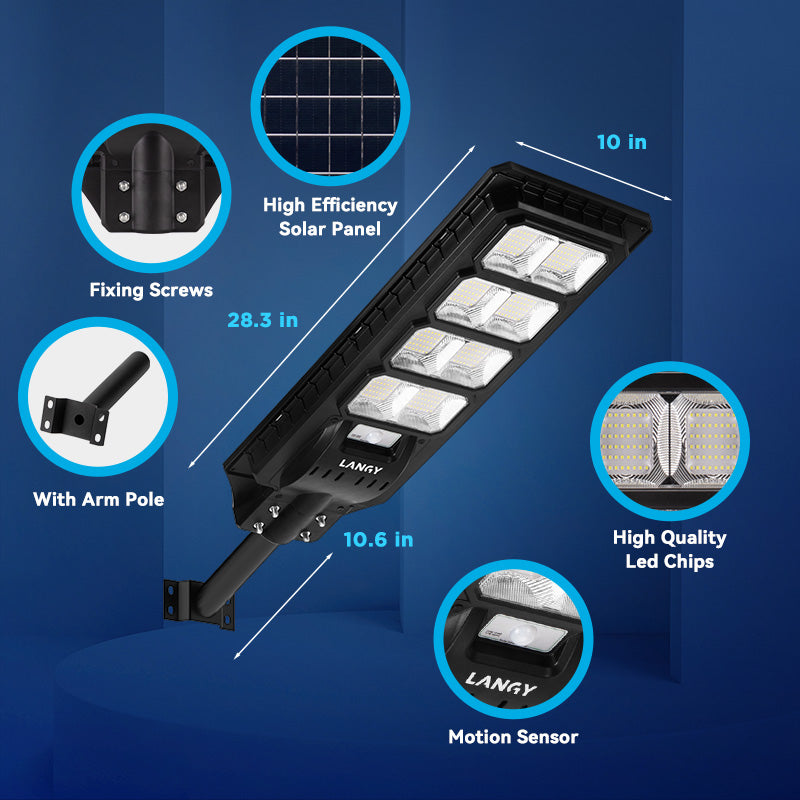 Load image into Gallery viewer, 200W solar street lights 20000 lumens -Smart APP Control
