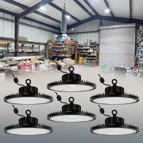 6 Pack 200W UFO LED high bay light 6000K 30,000 lumens