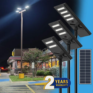 Commerical Solar Power LED Parking Lot Light - 2 Years Warranty