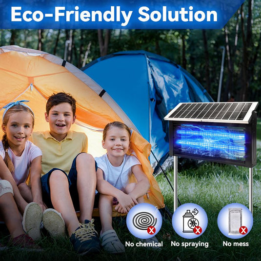 Upgraded Solar Bug Zapper Outdoor-20W Solar Panel