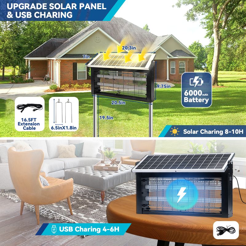 Load image into Gallery viewer, Upgraded Solar Bug Zapper Outdoor-20W Solar Panel
