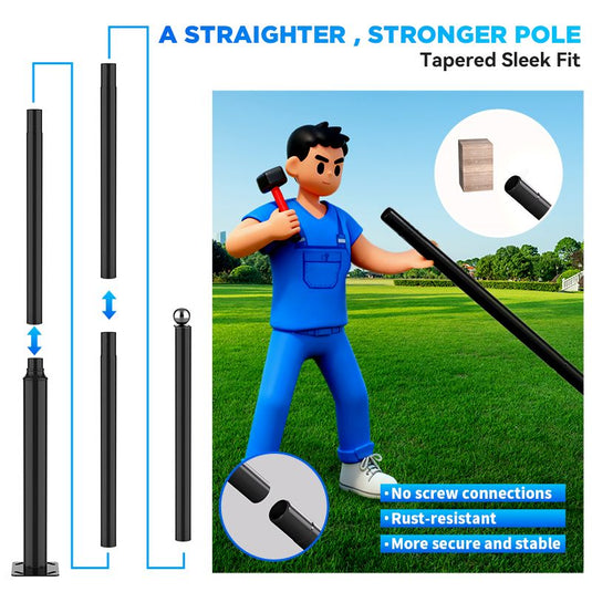 Solar Street Light Split Pole 13FT/16FT/20FT